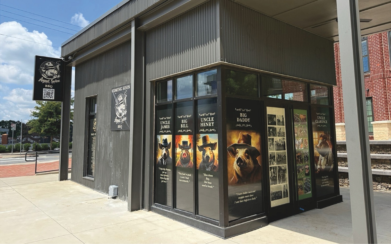 Brick structure with window and portal