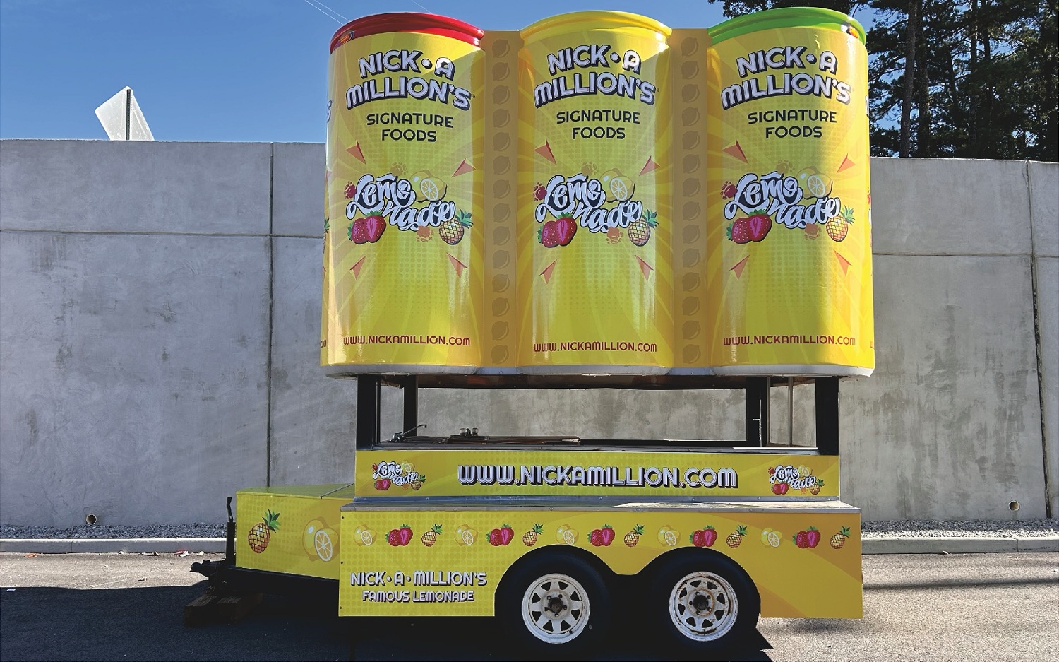 Blue outdoor sky with machine wheel tire rim