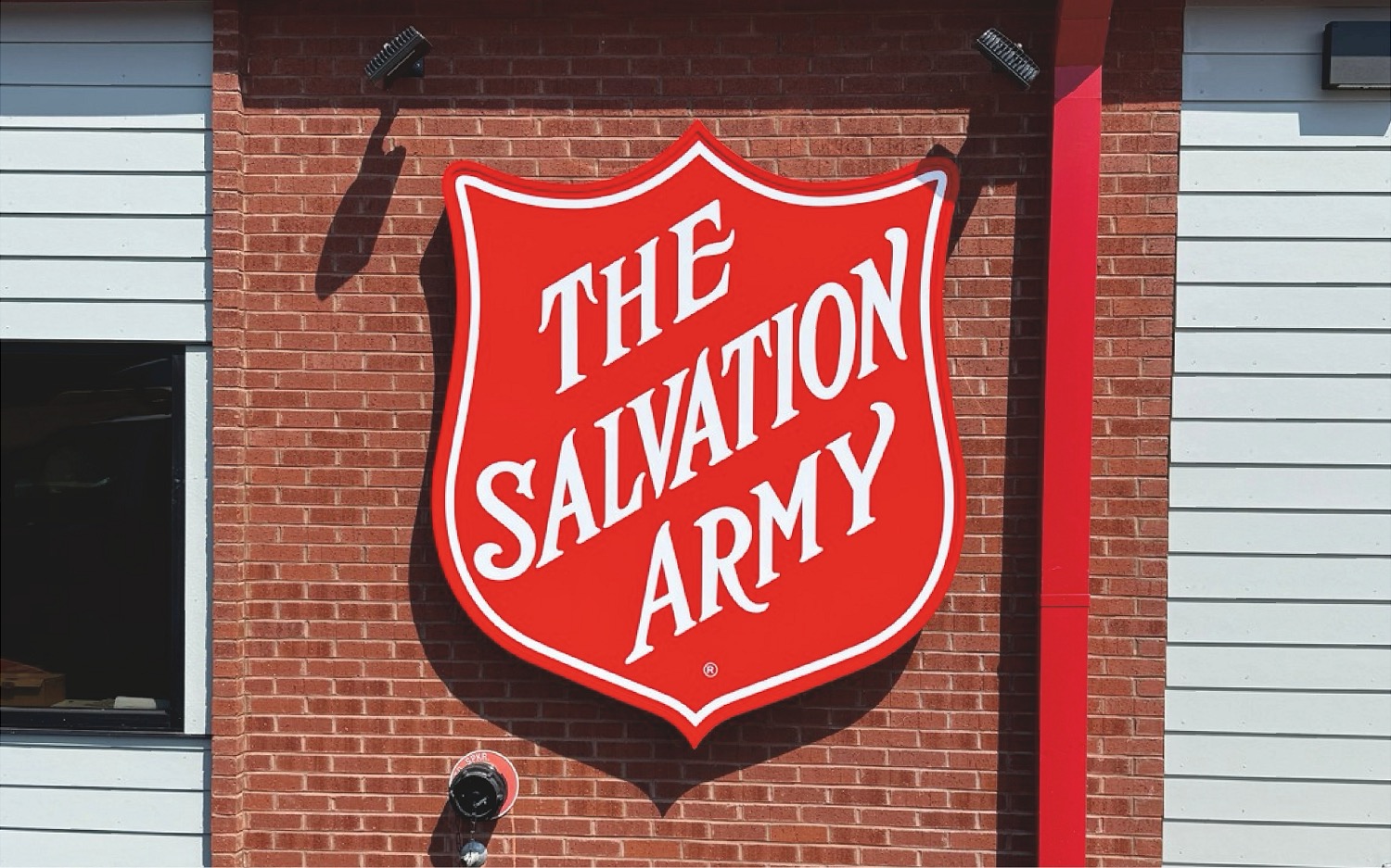 Brick structure with window and portal